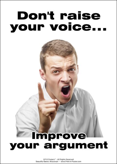 0655 Don't raise your voice... FREE Printable Mini-poster