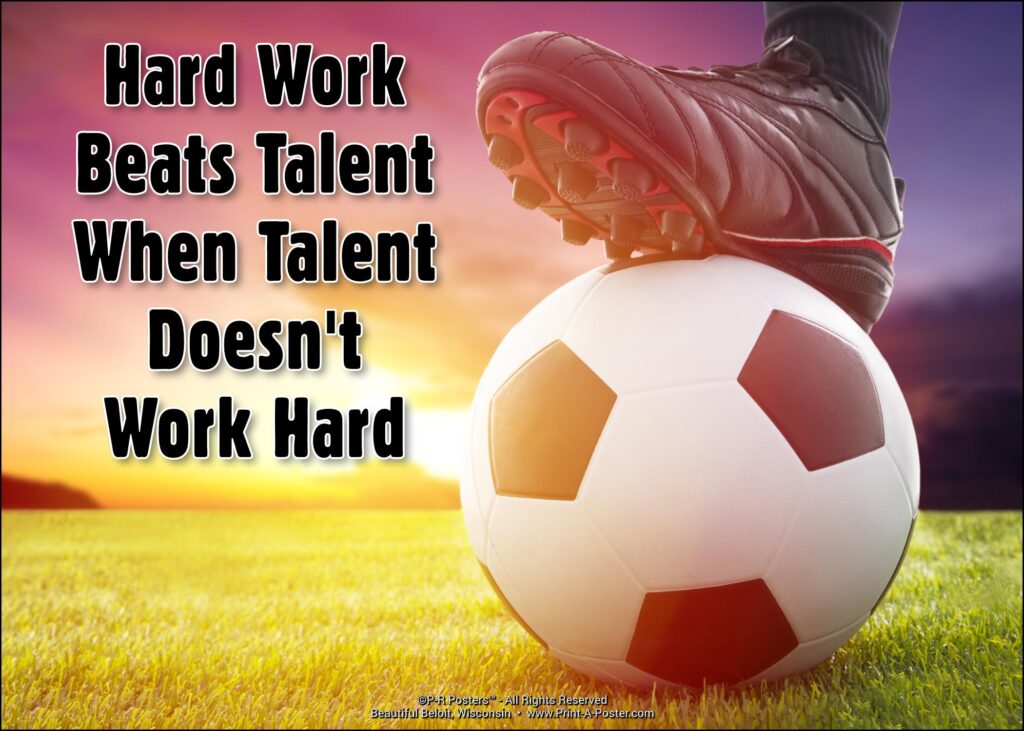 0641 Hard Work Beats Talent… FREE Printable Mini-poster