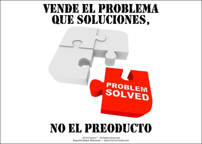 0649s Vende el problema que soluciones... FREE Printable Mini-poster