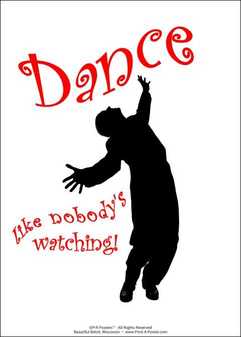 0225b Dance Like nobody's watching! FREE Printable Mini-poster