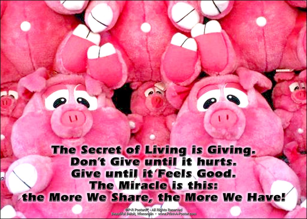 0146 The Secret of Living is Giving... FREE Printable Mini-poster