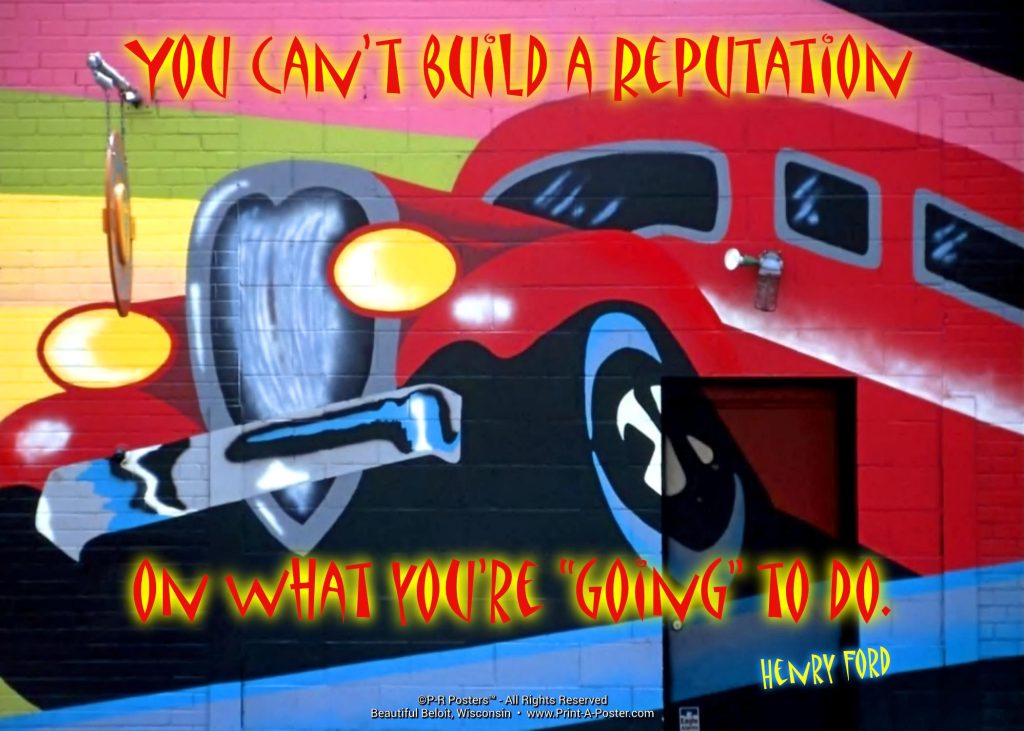 0092 You can't build a reputation... FREE Printable Mini-poster