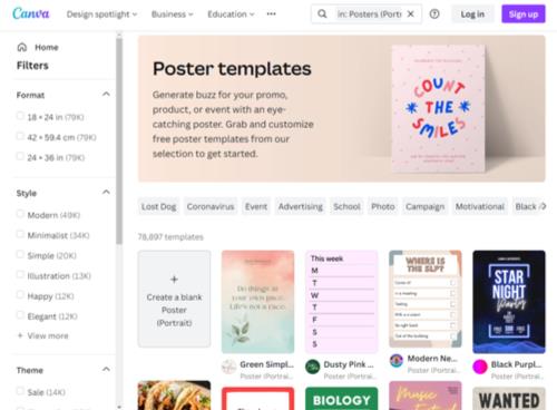 Printable posters by Canva