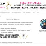 Free Printables - Lovely Planner