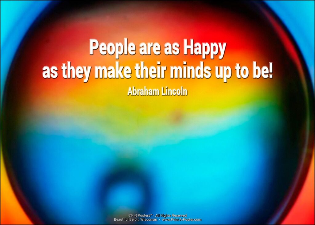 0154 People are as Happy... FREE Printable Mini-poster