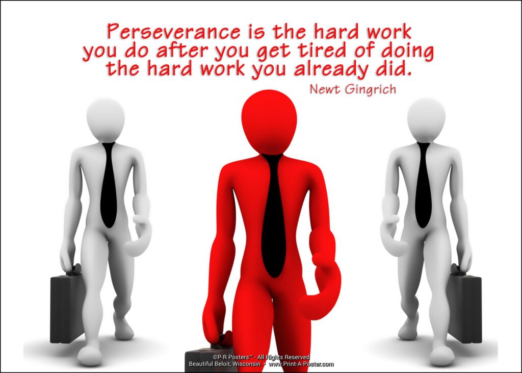 0335 Perseverance is the hard work you do... FREE Printable Mini-poster