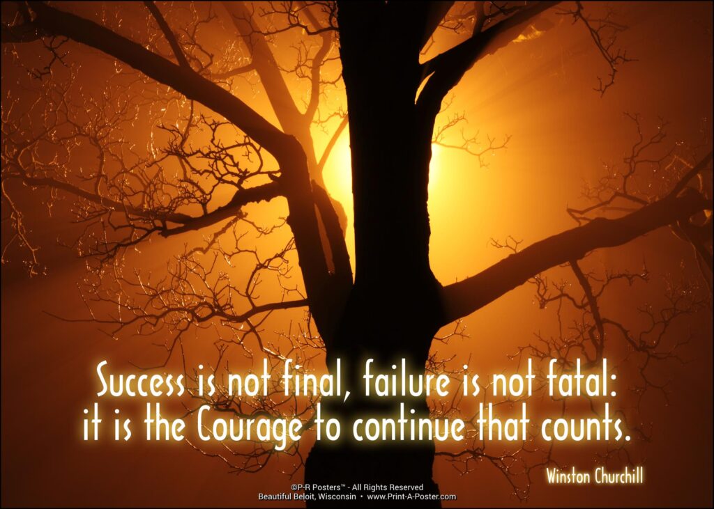 0375 Success is not final... FREE Printable Mini-poster