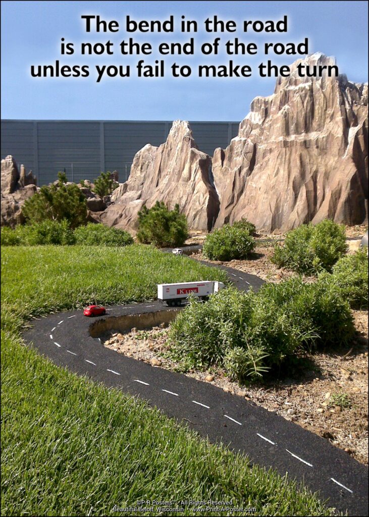 0284 The bend in the road... FREE Printable Mini-poster