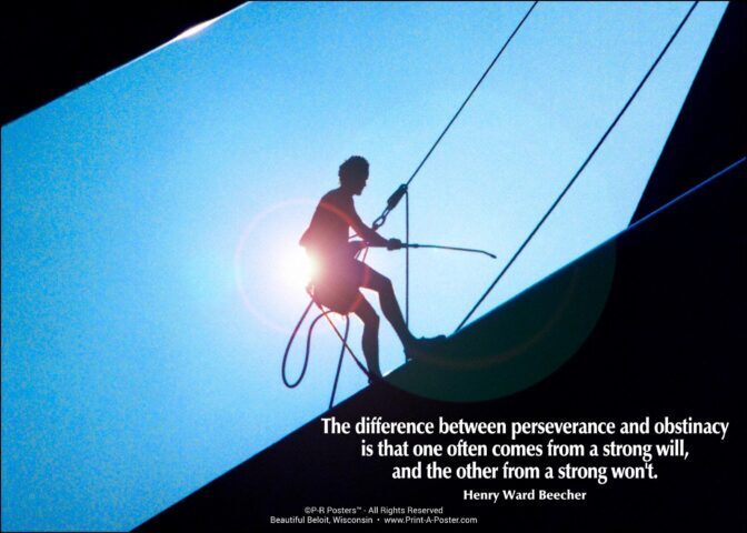 0228 The difference between perseverance and obstinacy... FREE Printable Mini-poster